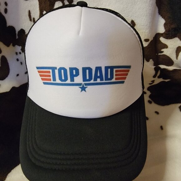 Top Dad Black Trucker Hat - Picture 6 of 8